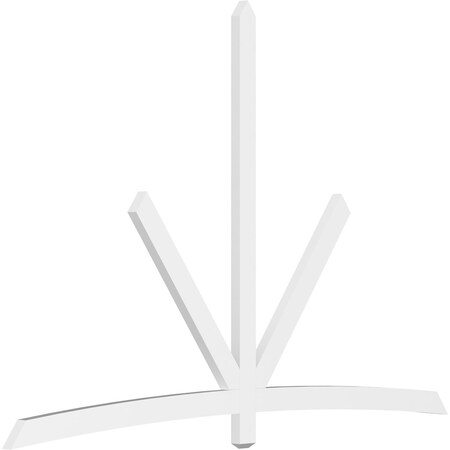 Ekena Millwork Alberta Architectural Grade PVC Gable Bracket, 108"W x 72"H x 2"D x 4"F, 16/12 Pitch GBP108X72X0204ALB00